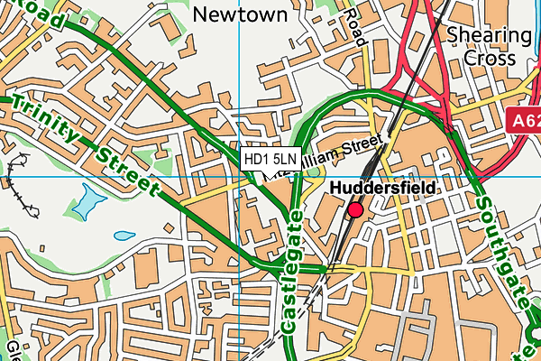 HD1 5LN map - OS VectorMap District (Ordnance Survey)