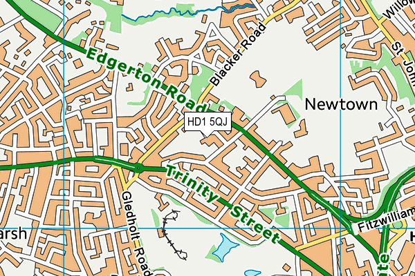 HD1 5QJ map - OS VectorMap District (Ordnance Survey)