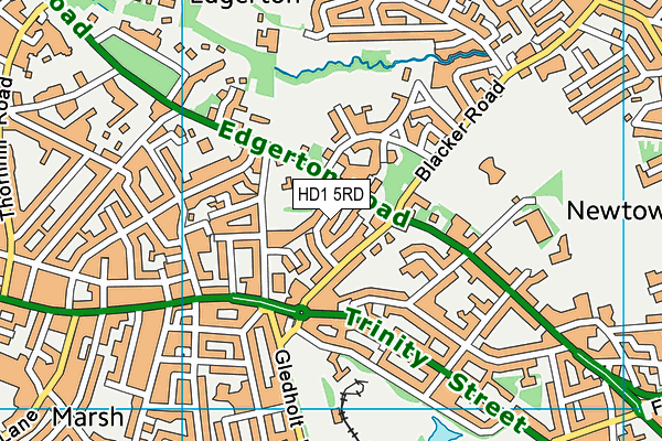 HD1 5RD map - OS VectorMap District (Ordnance Survey)