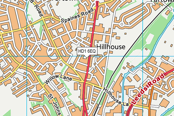 HD1 6EQ map - OS VectorMap District (Ordnance Survey)