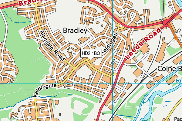 HD2 1BQ map - OS VectorMap District (Ordnance Survey)