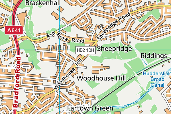 HD2 1DH map - OS VectorMap District (Ordnance Survey)