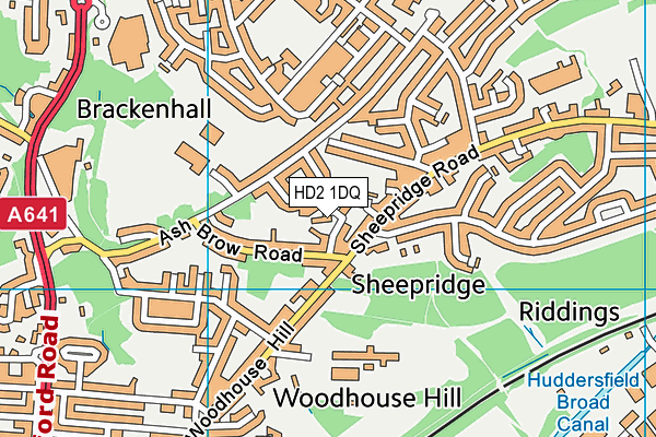 HD2 1DQ map - OS VectorMap District (Ordnance Survey)