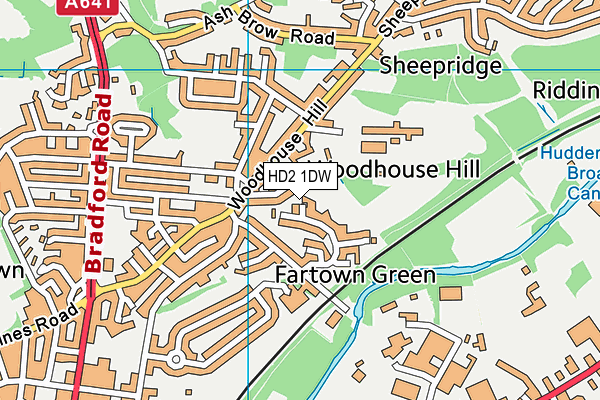 HD2 1DW map - OS VectorMap District (Ordnance Survey)