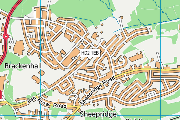 HD2 1EB map - OS VectorMap District (Ordnance Survey)