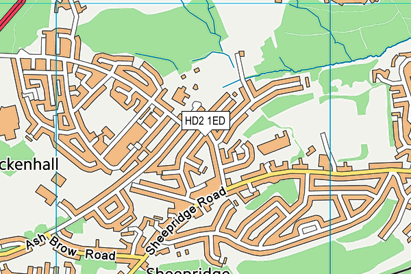 HD2 1ED map - OS VectorMap District (Ordnance Survey)