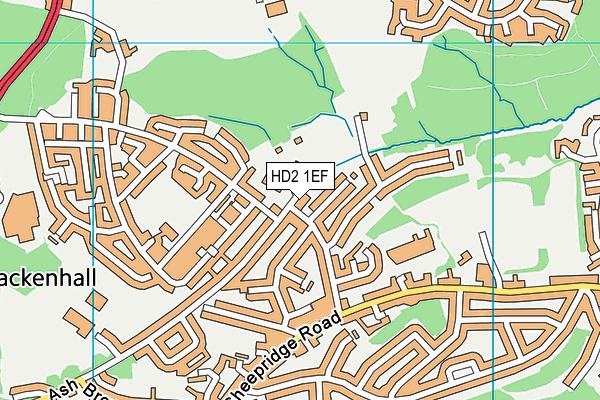 HD2 1EF map - OS VectorMap District (Ordnance Survey)