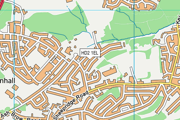 HD2 1EL map - OS VectorMap District (Ordnance Survey)