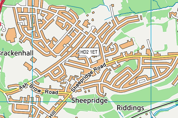 HD2 1ET map - OS VectorMap District (Ordnance Survey)