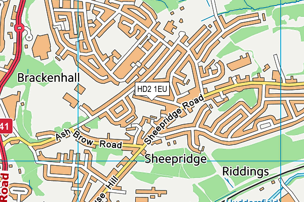 HD2 1EU map - OS VectorMap District (Ordnance Survey)