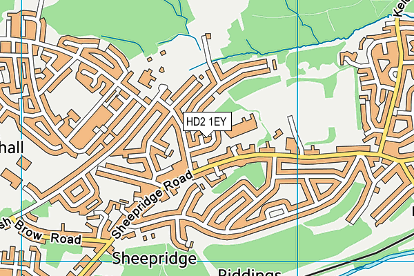HD2 1EY map - OS VectorMap District (Ordnance Survey)