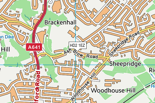 HD2 1EZ map - OS VectorMap District (Ordnance Survey)