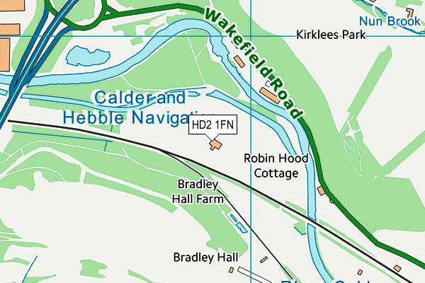 HD2 1FN map - OS VectorMap District (Ordnance Survey)