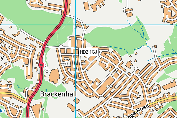 HD2 1GJ map - OS VectorMap District (Ordnance Survey)