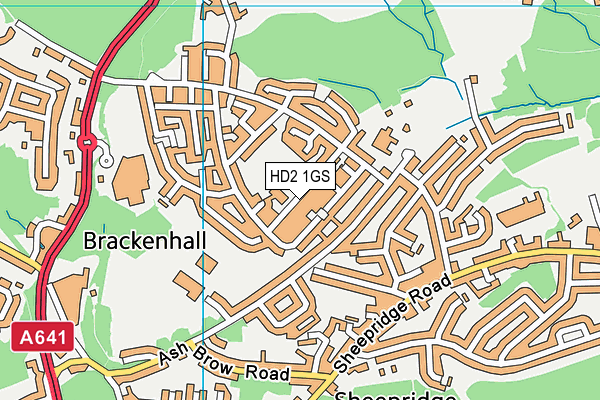 HD2 1GS map - OS VectorMap District (Ordnance Survey)