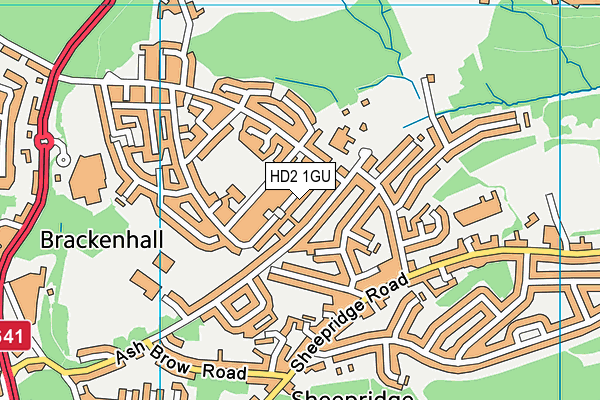 HD2 1GU map - OS VectorMap District (Ordnance Survey)