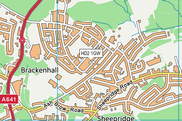 HD2 1GW map - OS VectorMap District (Ordnance Survey)