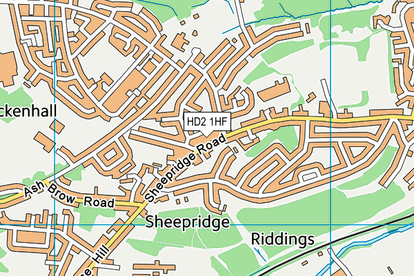 HD2 1HF map - OS VectorMap District (Ordnance Survey)