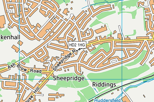 HD2 1HG map - OS VectorMap District (Ordnance Survey)