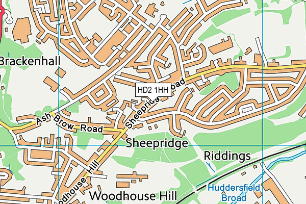 HD2 1HH map - OS VectorMap District (Ordnance Survey)