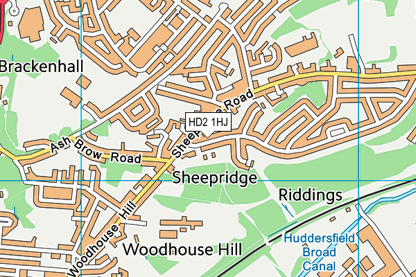 HD2 1HJ map - OS VectorMap District (Ordnance Survey)