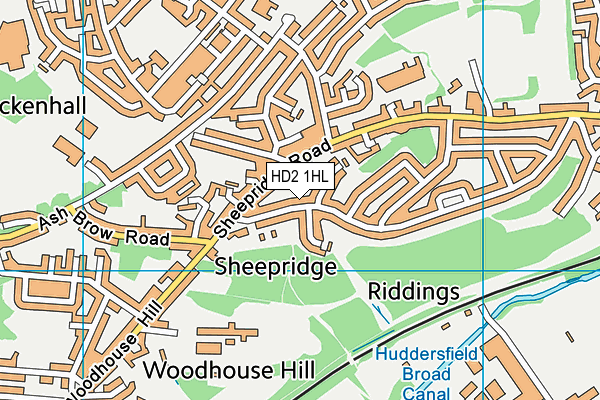 HD2 1HL map - OS VectorMap District (Ordnance Survey)