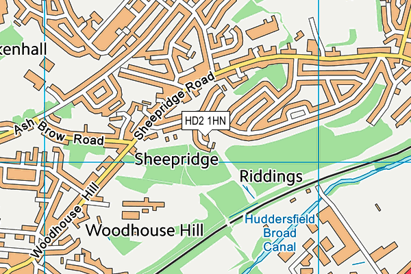 HD2 1HN map - OS VectorMap District (Ordnance Survey)