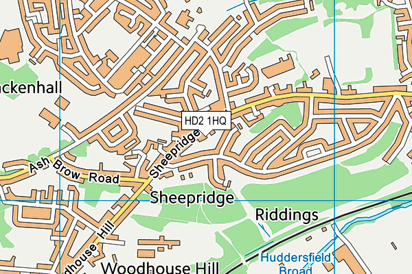 HD2 1HQ map - OS VectorMap District (Ordnance Survey)