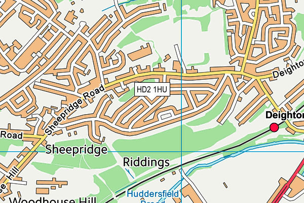 HD2 1HU map - OS VectorMap District (Ordnance Survey)