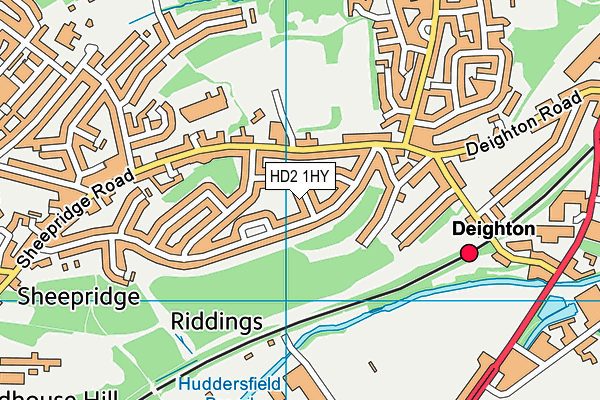 HD2 1HY map - OS VectorMap District (Ordnance Survey)