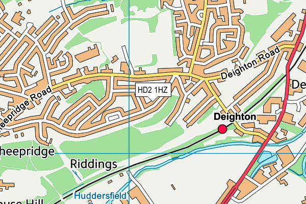 HD2 1HZ map - OS VectorMap District (Ordnance Survey)