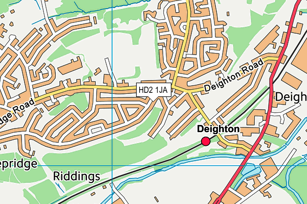 HD2 1JA map - OS VectorMap District (Ordnance Survey)