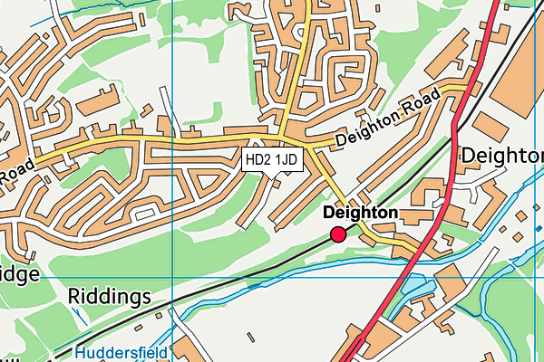 HD2 1JD map - OS VectorMap District (Ordnance Survey)