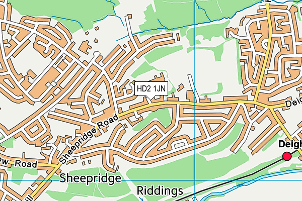 HD2 1JN map - OS VectorMap District (Ordnance Survey)