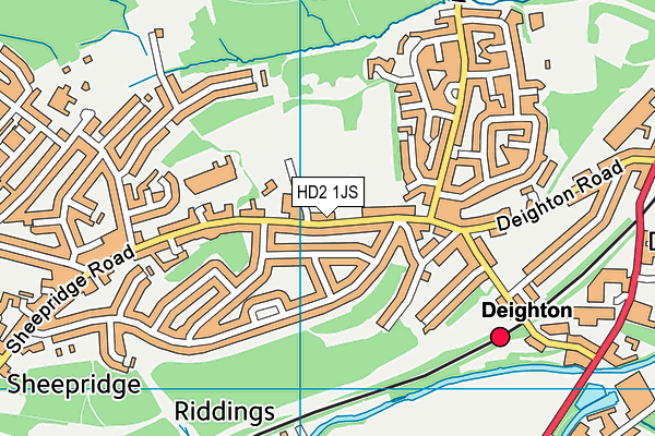 HD2 1JS map - OS VectorMap District (Ordnance Survey)