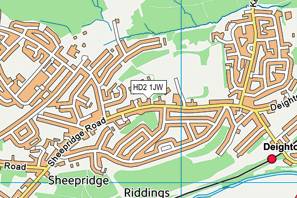 HD2 1JW map - OS VectorMap District (Ordnance Survey)