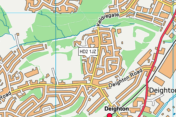 HD2 1JZ map - OS VectorMap District (Ordnance Survey)