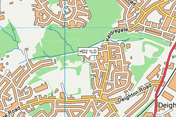 HD2 1LD map - OS VectorMap District (Ordnance Survey)