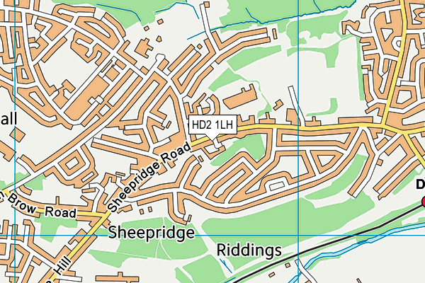 HD2 1LH map - OS VectorMap District (Ordnance Survey)