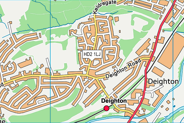 Bradley & Colnebridge Cricket Club map (HD2 1LJ) - OS VectorMap District (Ordnance Survey)