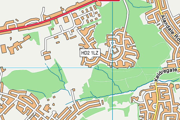 HD2 1LZ map - OS VectorMap District (Ordnance Survey)