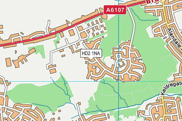HD2 1NA map - OS VectorMap District (Ordnance Survey)