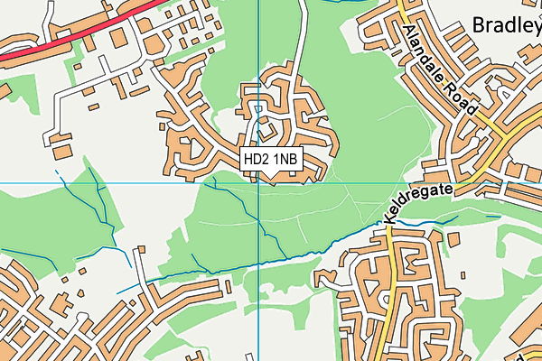 HD2 1NB map - OS VectorMap District (Ordnance Survey)