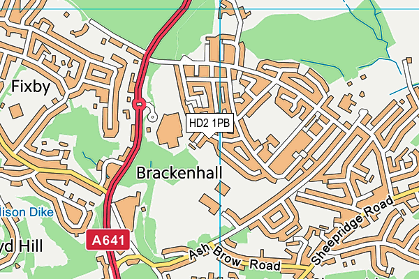 HD2 1PB map - OS VectorMap District (Ordnance Survey)