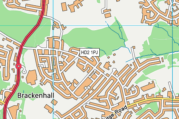 HD2 1PJ map - OS VectorMap District (Ordnance Survey)