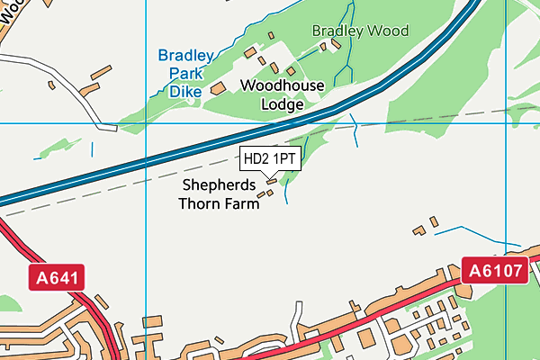 HD2 1PT map - OS VectorMap District (Ordnance Survey)