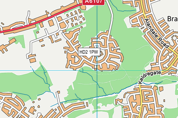 HD2 1PW map - OS VectorMap District (Ordnance Survey)