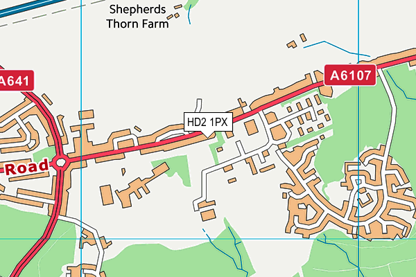 HD2 1PX map - OS VectorMap District (Ordnance Survey)