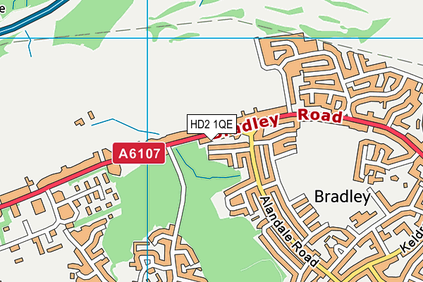 HD2 1QE map - OS VectorMap District (Ordnance Survey)