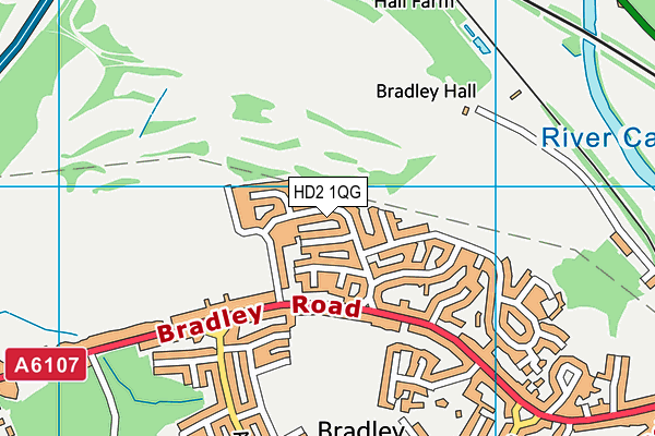 HD2 1QG map - OS VectorMap District (Ordnance Survey)